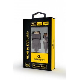 Зображення 3 Кабель мультимедійний Cablexpert HDMI на DVI, 1.8м - CC-HDMI-DVI-4K-6