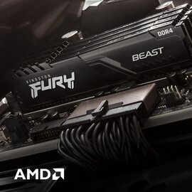 Изображение 4 Оперативная память Kingston Fury Beast Black DDR4 2x8192Mb 3200MHz &mdash; KF432C16BBK2/16