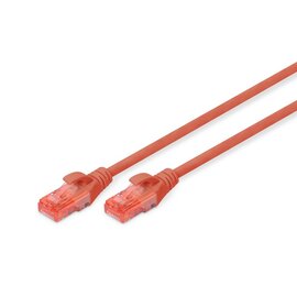 Зображення  Патч-корд кручена пара Digitus DK-1617-010/R UTP Cat 6 (1 м) Red