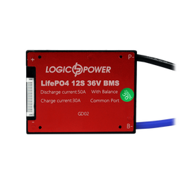 Изображение  BMS плата LogicPower Lifepo4 36V 12S Dis 50A Ch 30A (14695)