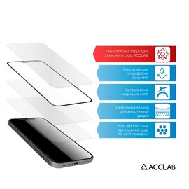 Зображення 3 Захисне скло Acclab Full Glue для Apple iPhone 13 Pro Max Black - 1283126515422