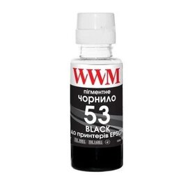 Зображення  Чорнило для принтера WWM HP GT53 Jet Ink Tank 115/315/319/410/415/419 Black Pigment - H53BP