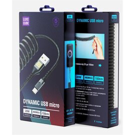 Зображення 3 Кабель Luxe Cube Dynamic USB-micro USB, 1.5м, Black - 4446689101236