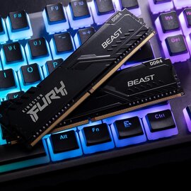 Изображение 4 Оперативная память Kingston Fury Beast Black DDR4 16384Mb 3200MHz &mdash; KF432C16BB/16