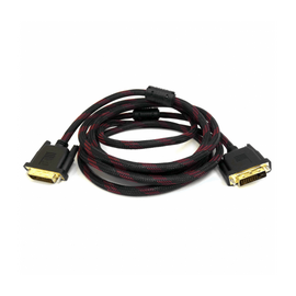 Изображение  Кабель мультимедийный Merlion DVI-DVI, 10.0м, Black/Red - YT-DVI(M)/(M)NY/RD-10.0m