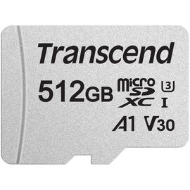 Изображение 2 Карта памяти Transcend 300S A1 UHS-I/U3 microSDXC 512GB Class 10 + adapter SD - TS512GUSD300S-A, Объем памяти: 512 Гб