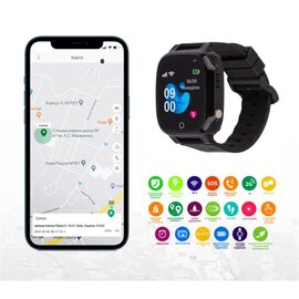 Зображення 4 Смарт-годинник AmiGo GO008 Milky GPS WiFi Black