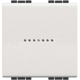 Зображення  Вимикач Bticino LivingLight N4053M2AN White з підсвіткою
