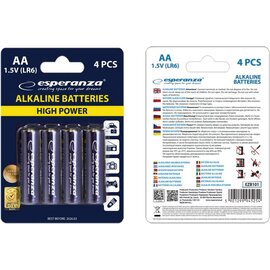 Изображение 2 Батарейка Esperanza Bateries Alkaline EZB101 AA/LR06 BL 4шт