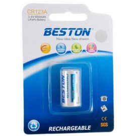 Зображення  Акумулятор Beston Lithium CR123A/16340 600mAh BL 1шт