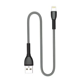 Зображення 2 Кабель ColorWay USB-Lightning, braided cloth, 3А, 1м, Gray - CW-CBUL041-GR