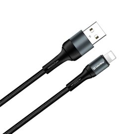 Зображення 6 Кабель ColorWay USB-Lightning, nylon, 2.4А, 1м, Black - CW-CBUL045-BK