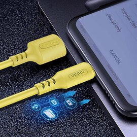 Зображення 6 Кабель ColorWay USB-Lightning, soft silicone, 2.4А, 1м, Yellow - CW-CBUL043-Y