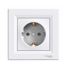 Зображення  Розетка Schneider Electric Asfora EPH2900121 White 1-портова