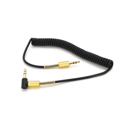 Изображение  Аудио кабель Veggieg AWS-2 AUX Audio DC3.5 папа-папа 1.0м, Black - YT-AUXGJ(M)/(M)-AWS-2