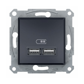Зображення  Розетка Schneider Electric Asfora EPH2700271 Antracite без кришки