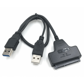 Зображення  Кабель Voltronic Usb 3.0 AM + USB 2.0 to SATA black 0.1m - YT-C3.0+2.0-SATA/0.1