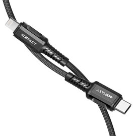 Зображення  Кабель Acefast C1-01 USB Type-C Lightning 3 A 1,2m Black - AFC1-01B