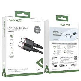 Зображення 3 Кабель Acefast C2-03 Type-C Type-C 3 A 1,2m Black - AFC2-03B