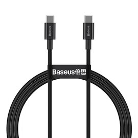 Зображення  Кабель Baseus Superior Fast Charging USB-C-USB-C, 2м Black - CATYS-C01