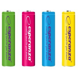 Зображення  Акумулятор Esperanza Ni-MH AAA/HR03 1000 mAh BL Mix 4шт