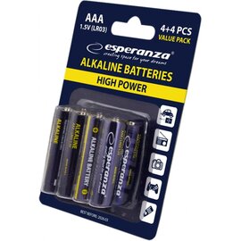 Зображення  Батарейка Esperanza Bateries Alkaline EZB104 AAA/LR03 BL 8шт
