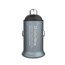 Зображення 4 Зарядний пристрій ColorWay (2USBx2.4A, 36W) Quick Charge 3.0 Gray &ndash; CW-CHA036Q-GR