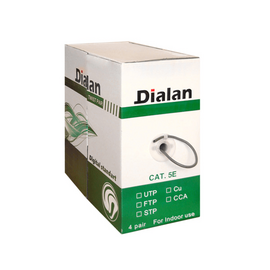 Зображення  Кабель вита пара Dialan UTP 5e 4x2x0.50 Cu внутр. (мідь) 50м (200МГц), Метрів в бухті: 50м.