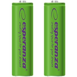 Изображение  Аккумулятор Esperanza Ni-MH AA/HR06 2000 mAh BL Green 2шт