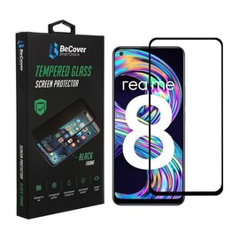 Зображення  Захисне скло BeCover для Realme 8 Black - 706657