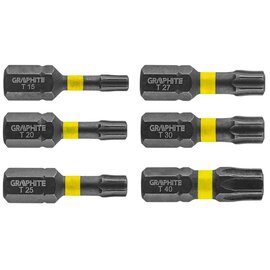 Зображення  Біти Graphite TX10/15/20/25/30/40 x 25 мм, 6 шт. - 56H541