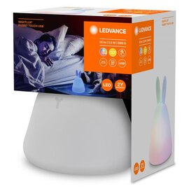 Зображення  LED світильник Ledvance Nightlux Touch LED 2,5W Rabbit, micro-USB, RGBW - 4058075602113 на 0.5 Вт