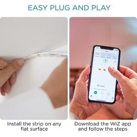 Зображення 5 Smart стрічка WiZ LEDStrip 800Lm 2700-6500k, RGB, 1 метр - 929002532101