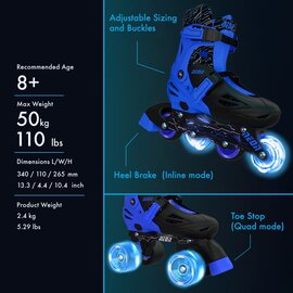 Зображення 6 Ролики для дітей Neon Combo Skates Blue - NT09B4