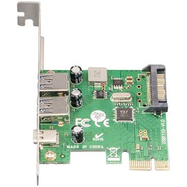 Изображение  Frime PCI-E to USB3.0 TYPE-A+C VL805 – ECF-PCIEtoUSB007.LP