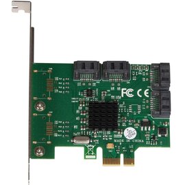 Изображение  Frime PCI-E x1 to 4 x Sata III, 88SE9215 – ECF-PCIEto4SATAIII002