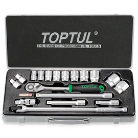 Изображение  Торцевые головки Toptul 1/2" 18шт. (6-гр.) - GCAD1802