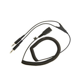 Изображение  Аудио кабель Jabra PC cord - QD to 2x3.5mm, 2м - 8734-599