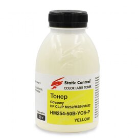 Зображення  Тонер для принтера SCC HM254-50B-YOS-P для HP CLJP M252/M254/M452 Yellow 50г