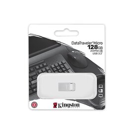 Зображення 3 USB флеш накопичувач Kingston DataTraveler Micro USB 3.2 Metal Silver 128GB - DTMC3G2/128GB