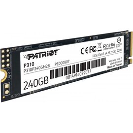 Изображение 4 SSD диск Patriot P310 240GB M.2 2280 NVMe PCIe 4.0 x4 TLC &mdash; P310P240GM28, Емкость накопителя: 240 ГБ