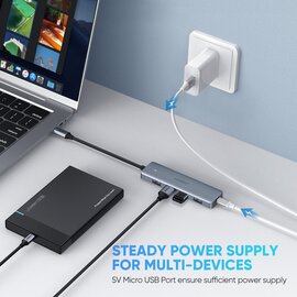 Изображение 5 USB Hub (хаб) Ugreen CM219 Grey