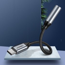 Зображення 2 Ugreen AV142 Type C - AUX 3.5мм M/F 0.10м Black - 30632