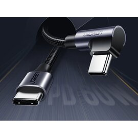 Зображення 4 Кабель Ugreen US255 USB 2.0&nbsp;Type-C M-M,&nbsp;2 м, (60W) Black+Grey - 50125