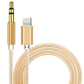 Изображение  Аудио кабель Value AUX Lightning - TRS Audio 3.5мм Male/Male 1м Gold - S0991