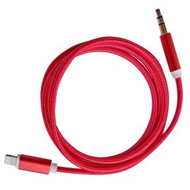 Изображение  Аудио кабель Value AUX Lightning - TRS Audio 3.5мм Male/Male 1м Red - S0970
