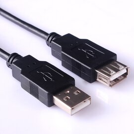Зображення  Кабель Kingda USB AM-AF, 2.0 м, Black - KDUSB2004-2M