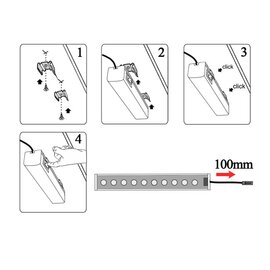 Зображення 3 Світлодіодний LED світильник Ledua N4-1-1000 220V 9,6W 1800lm 6000k switch