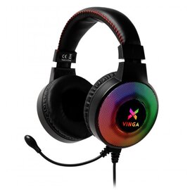 Изображение  Наушники Vinga HSCU-100 Gaming Led Black для ПК