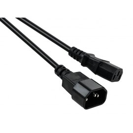 Изображение  Кабель питания Vinga C13 to C14 1.8 м - VCPP5C13141.8BK